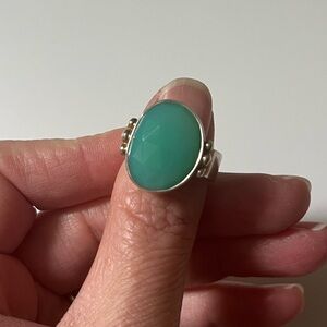 Baroni Turquoise Chalcedony Sterling Silver Ring
